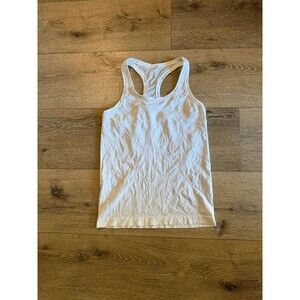Lululemon Womens White Sleeveless Athletic Tank Top Size 8